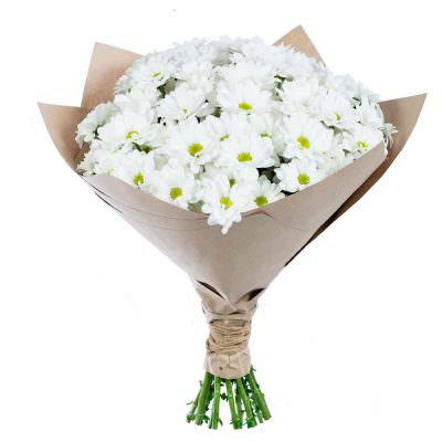 Букет белых хризантем «Снежный»