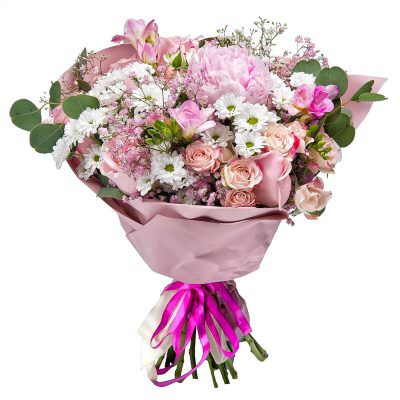 Праздничный букет живых цветов «Сияние Радости»