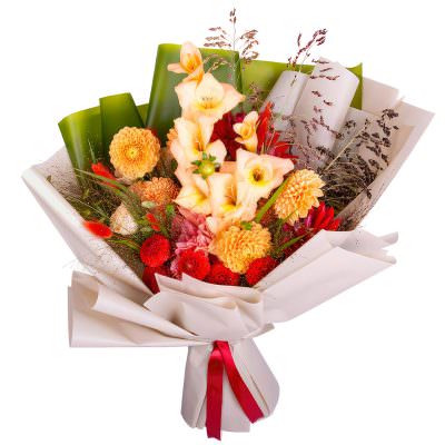 Премиальный букет «Огненный танец»