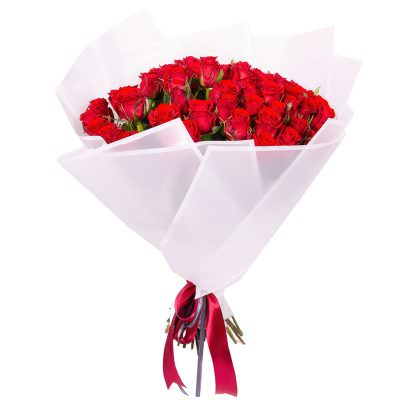 Букет из красных Эквадорских роз «Яркая страсть»