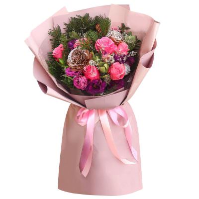 Дизайнерский букет живых цветов «Огонь сердца»