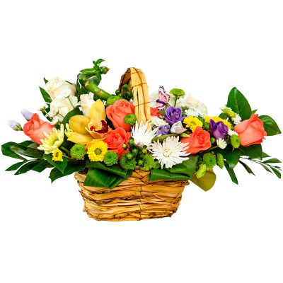 Корзина цветов «Солнечные мечты»