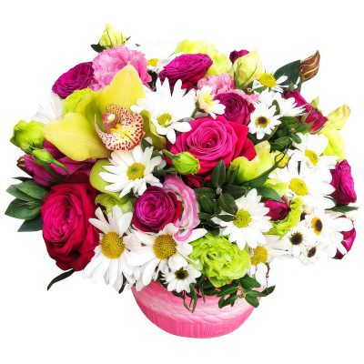 Корзина из цветов «Солнечный взрыв»