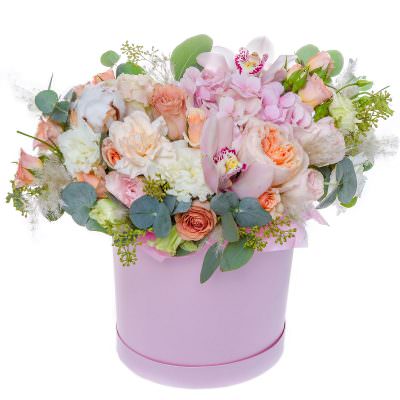 Коробка с цветами «Цветущий блаженство»